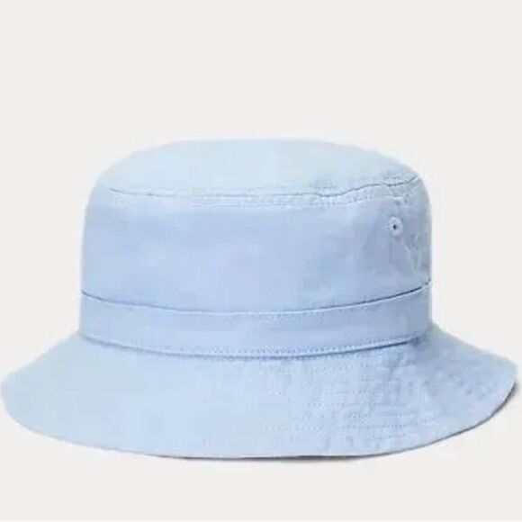 Polo Ralph Lauren Baby Bucket Hat 3M-9M Blue Bear Logo Embroidered Cotton Cap - Picture 3 of 17